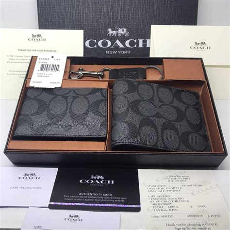 coach men's wallet gift set